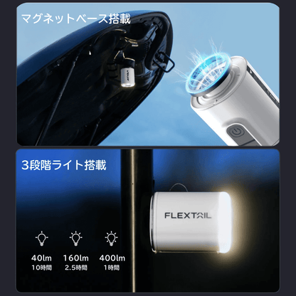TINY PUMP 2X　磁石・LED付き電動エアポンプ