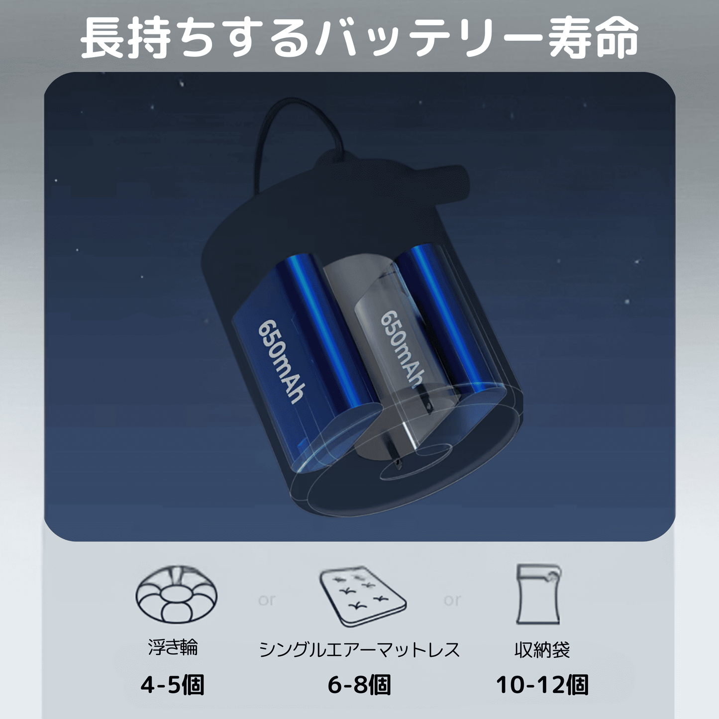 FLEXTAILGEAR TINY PUMP X - キャンプライト付きポータブル電動エアポンプ